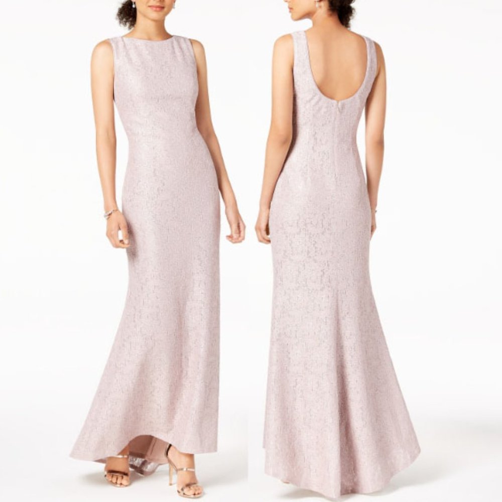 Vince Camuto Light Purple Lace Formal Gown 10